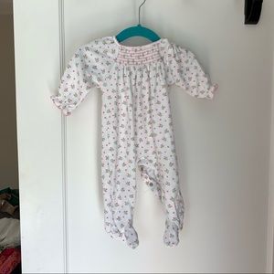 Sweet smocked footsie pajamas